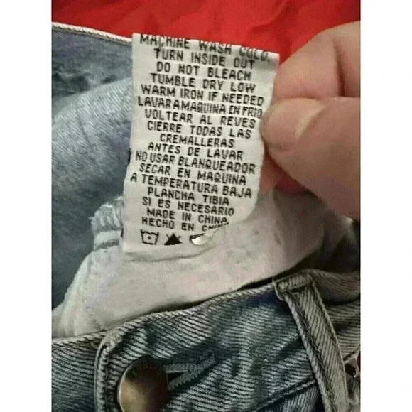 Twelve By Ontwelfth High Rise Distressed Button Fly Denim Jeans Light Blue Sz 30 - Picture 7 of 7